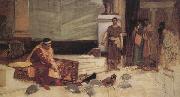 John William Waterhouse The Favourites of the Emperor Honorius Spain oil painting artist
